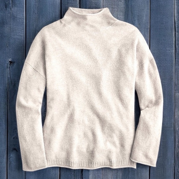 J. Crew Cashmere Relaxed Rollneck Sweater - Picture 1 of 16